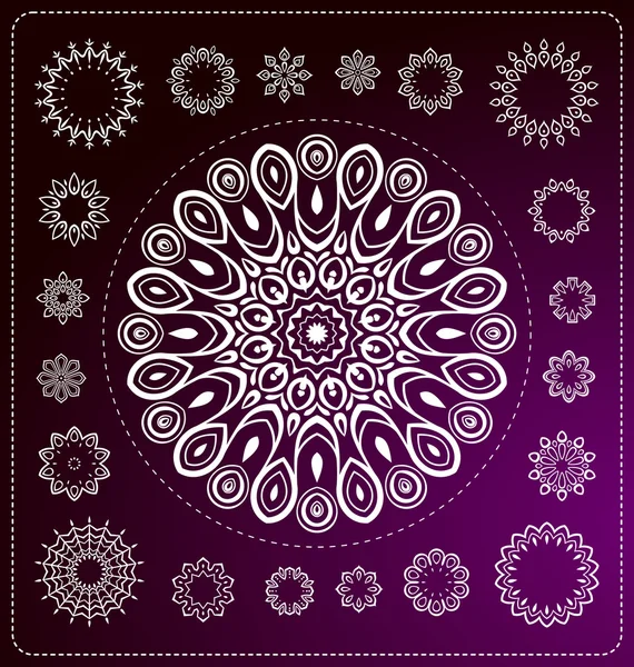 Colección de ilustración mandala — Vector de stock