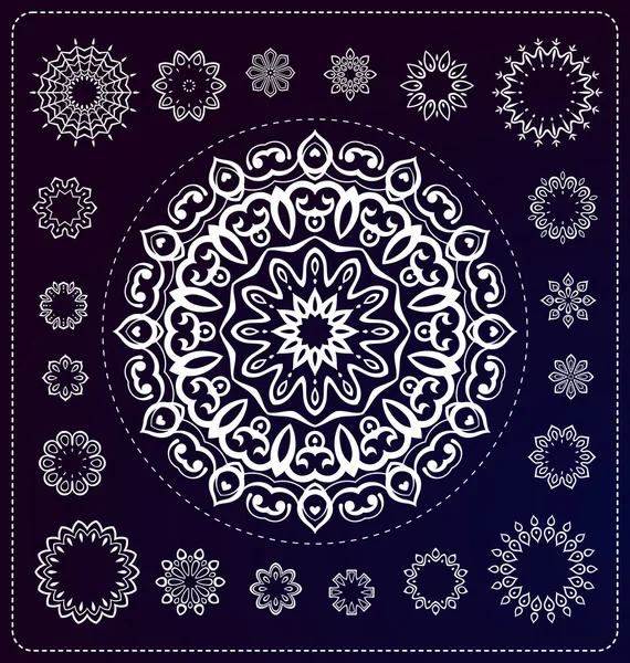 Colección de ilustración mandala — Vector de stock