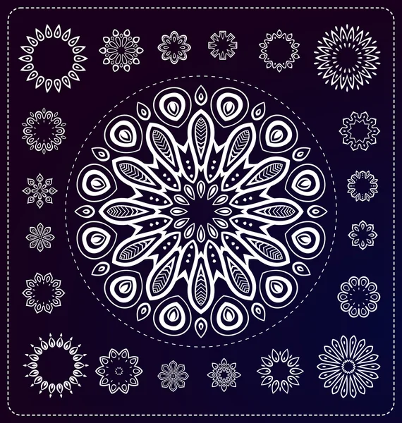 Mandala illustration collection — Stock Vector