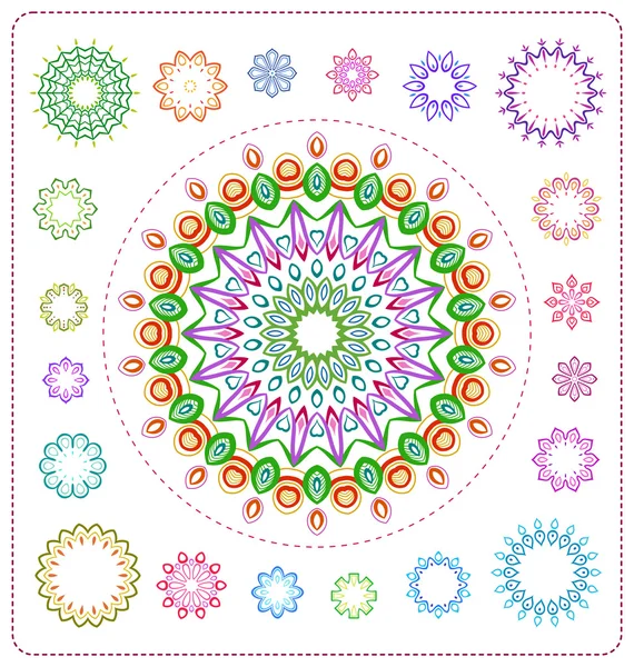 Colorido mandala ilustración — Vector de stock