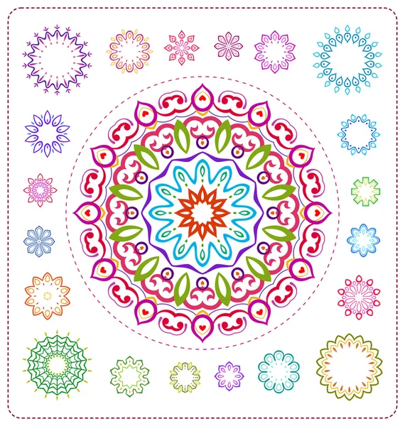 Colorful mandala illustration — Stock Vector