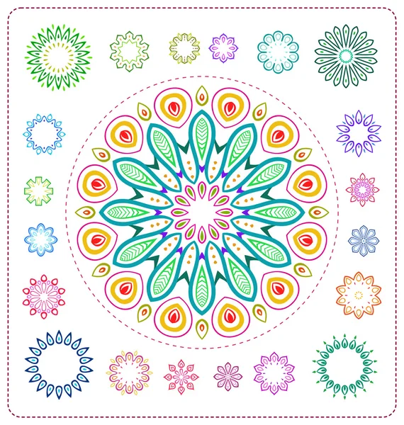 Colorido mandala ilustración — Vector de stock