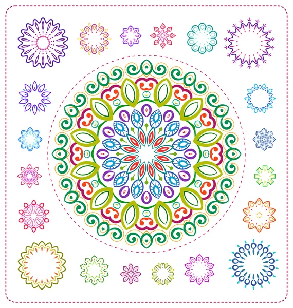 Colorido mandala ilustración — Archivo Imágenes Vectoriales