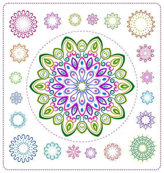 Colorido mandala ilustración — Vector de stock