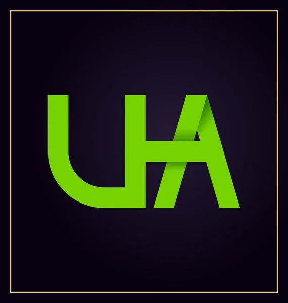 Moderm minimalis logo inicial UA — Archivo Imágenes Vectoriales