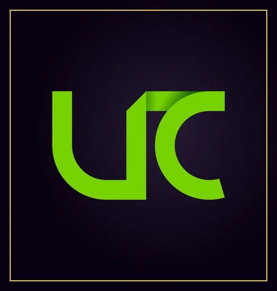 Logo iniziale moderm minimalis UC — Vettoriale Stock