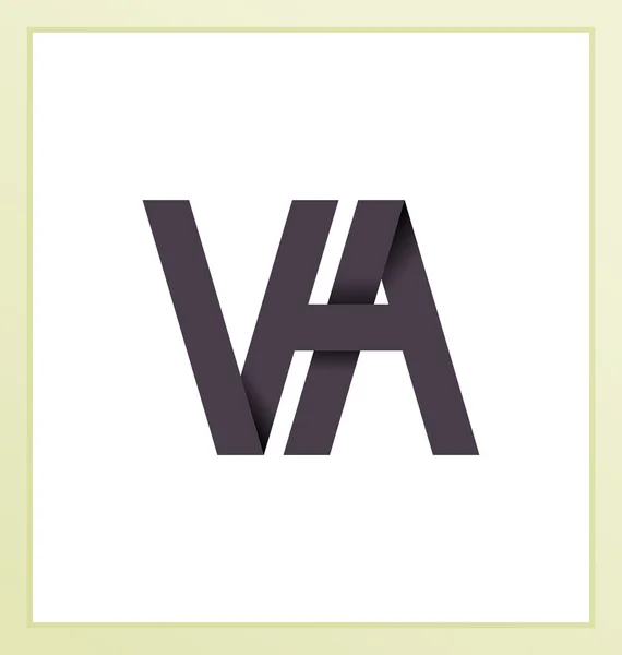 Moderm minimalis initial logo VA — Wektor stockowy