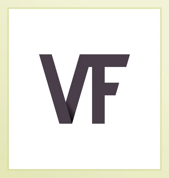 Moderm minimális kezdeti logó Vf — Stock Vector