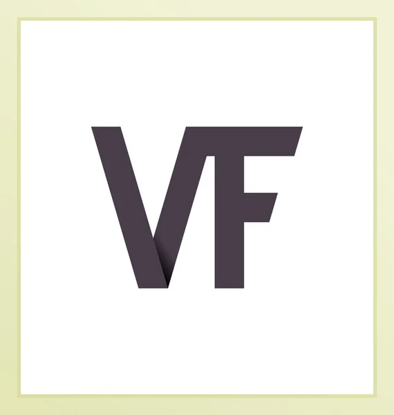 Moderm minimalis 초기 로고 Vf — 스톡 벡터