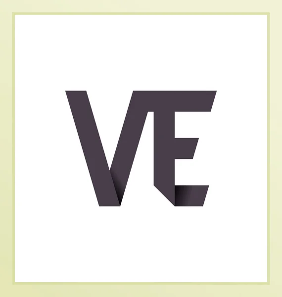 Moderm minimális kezdeti logó Ve — Stock Vector