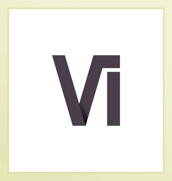 Moderm minimalis úvodního loga Vi — Stockový vektor