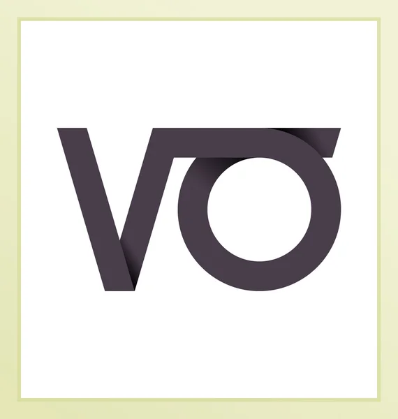 Moderm minimális kezdeti logó Vo — Stock Vector