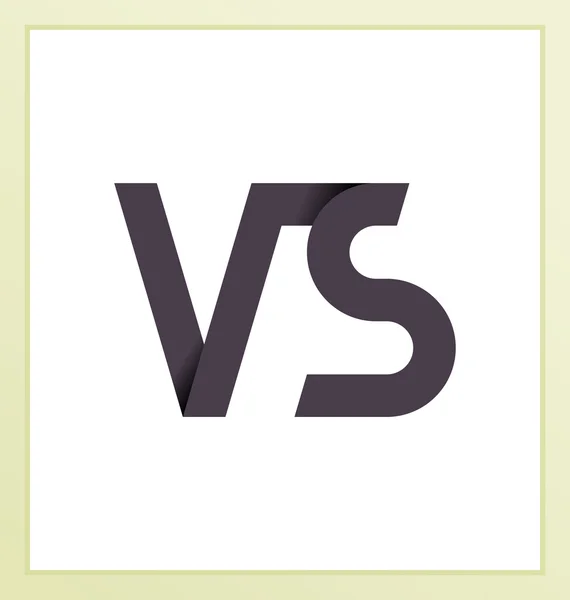 Moderm minimalis logotipo inicial VS —  Vetores de Stock