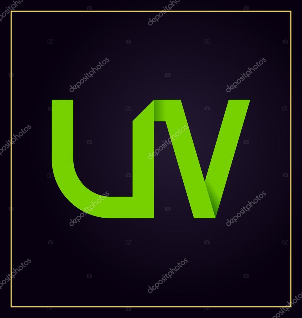 Minimalist and modern UV two letter composition for initial, logo or signature