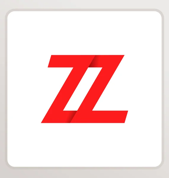 Moderm minimal första logo Zz — Stock vektor