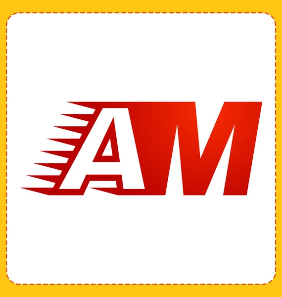 Мінімалістичний початковий логотип модема AM — стоковий вектор