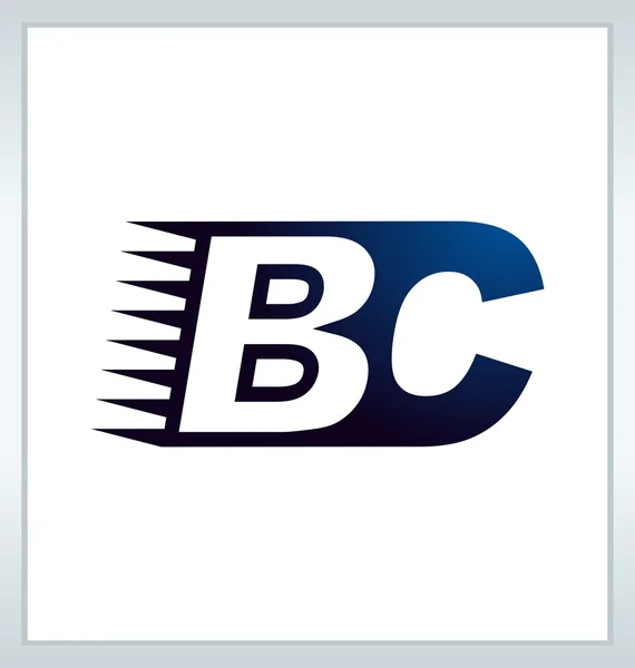 Moderm minimalis initial logo BC — Stock Vector
