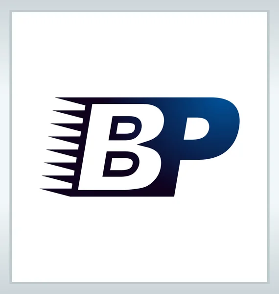 Moderm minimalis initial logo BP — Stock Vector