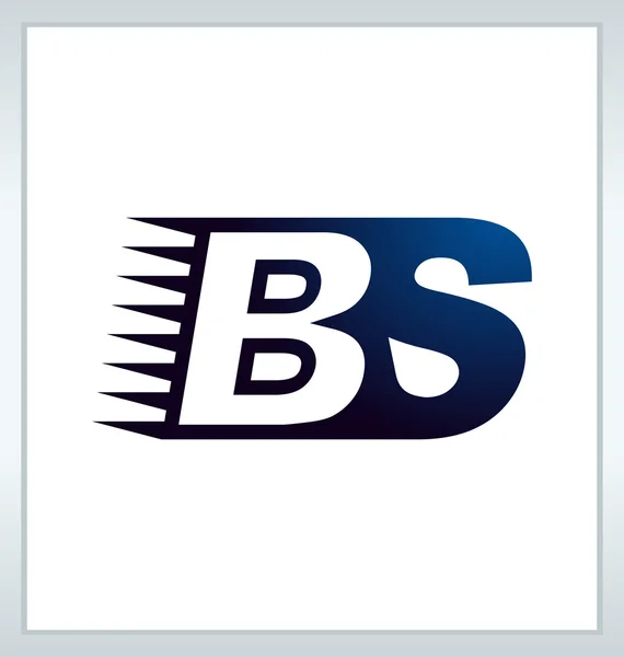 Moderm minimal första logo Bs — Stock vektor