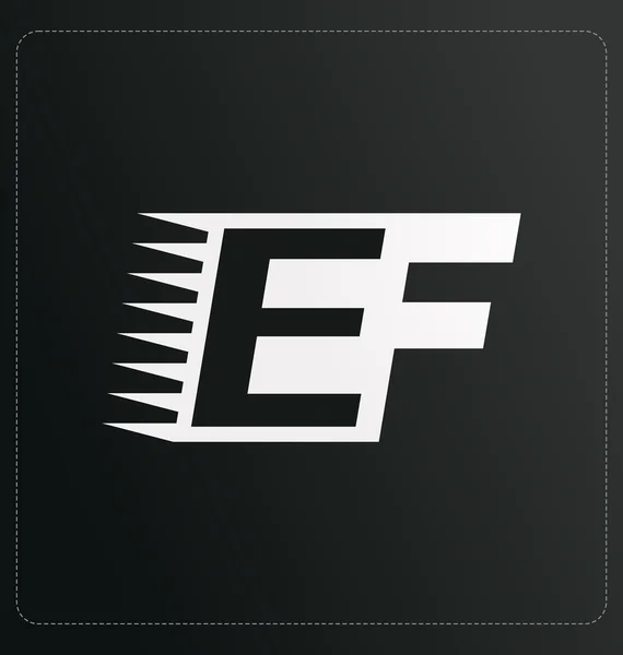 Moderm minimalis initiales Logo ef — Stockvektor
