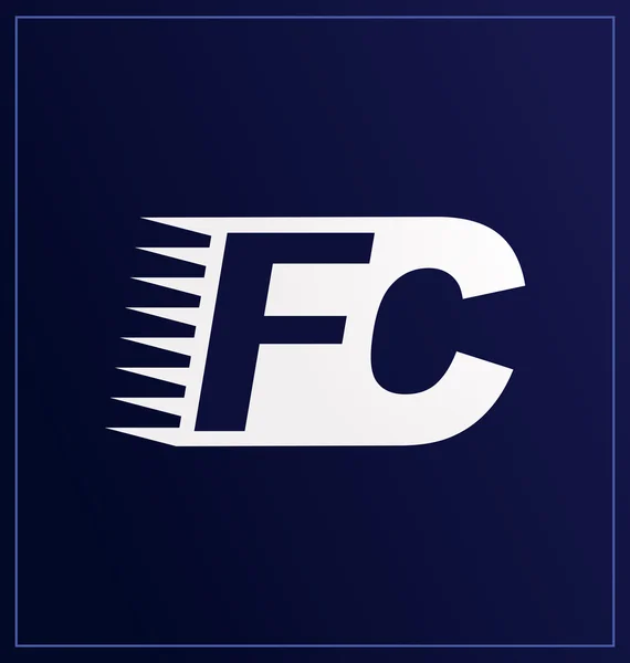 Moderm minimalis logo inicial FC — Vector de stock