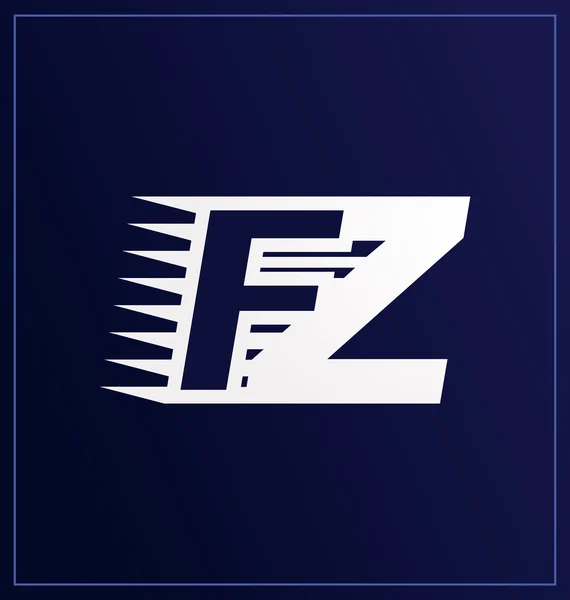 Moderm minimal första logo Fz — Stock vektor