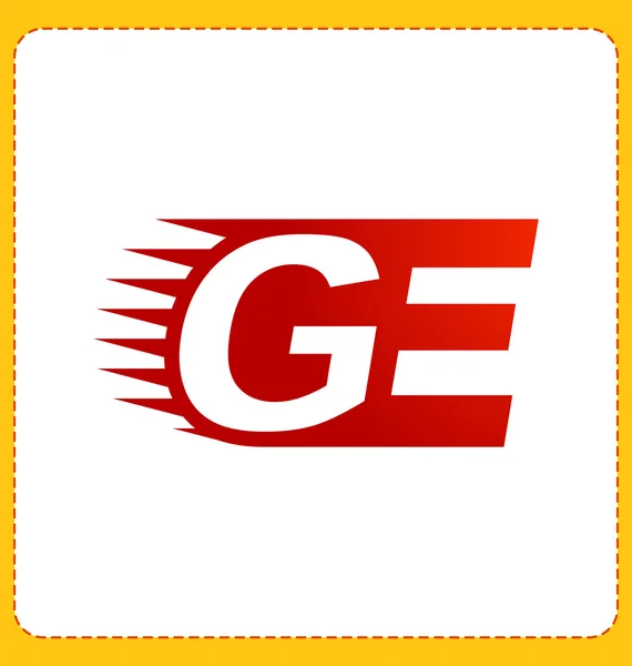 Moderm minimalis initial logo GE — Stock Vector