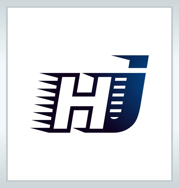 Logo awal moderm minimalis HJ - Stok Vektor