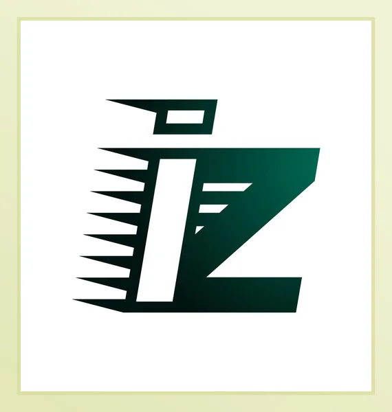 Prima minimalis eerste logo Iz — Stockvector