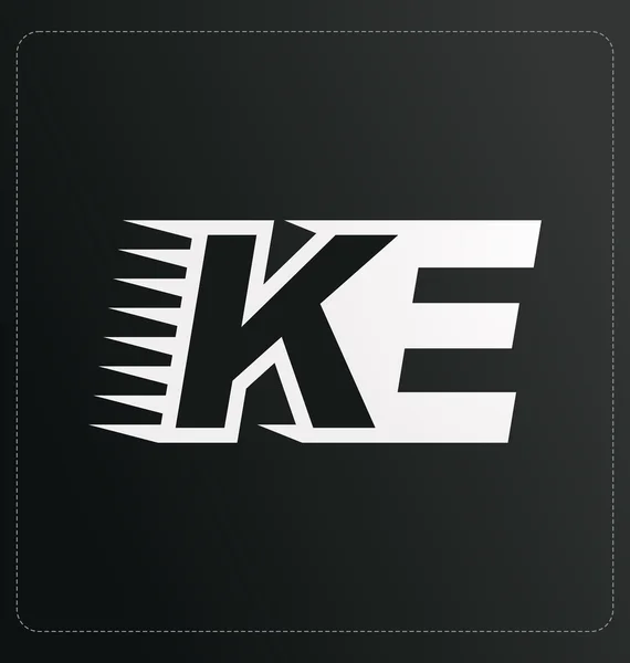 Moderm minimalis initial logo KE — Stock Vector