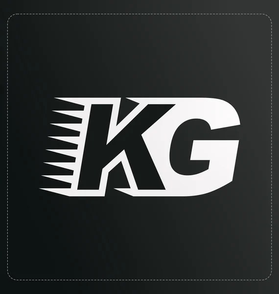 Moderm minimalis initial logo KG — Stock Vector