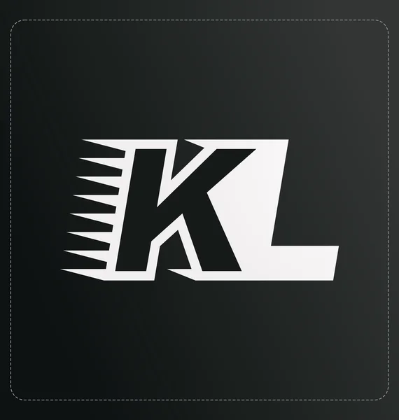 Moderm minimalis initial logo KL — Stock Vector