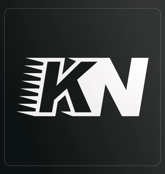 Moderm minimalis logo initial KN — Image vectorielle