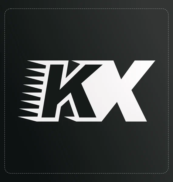 现代 minimalis 初始徽标 Kx — 图库矢量图片