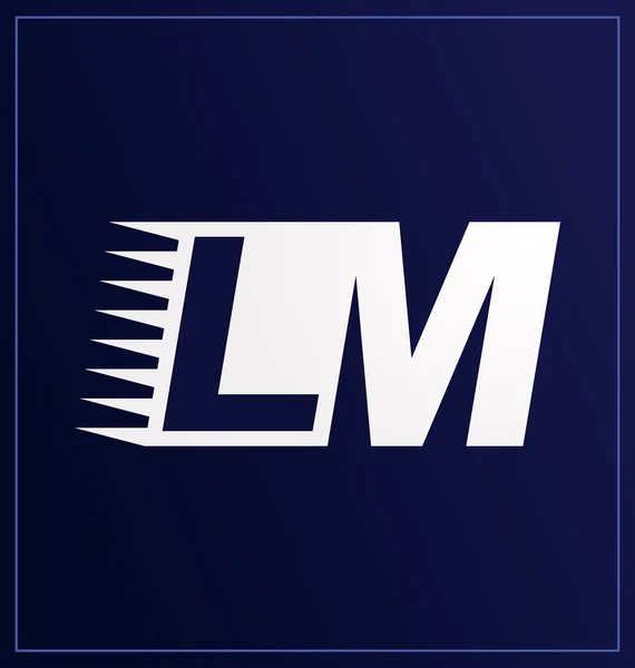 Мінімалістичний початковий логотип модема LM — стоковий вектор
