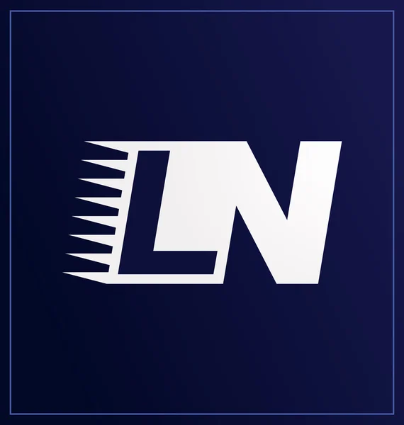 Logo iniziale moderm minimalis LN — Vettoriale Stock