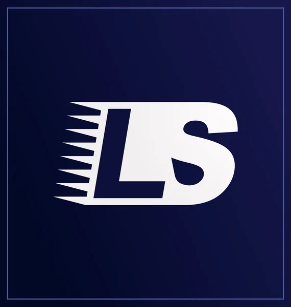 Logo iniziale moderm minimalis LS — Vettoriale Stock
