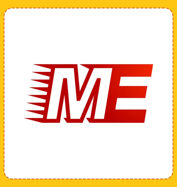 Мінімалістичний початковий логотип модема ME — стоковий вектор