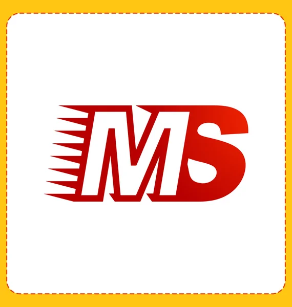 Мінімалістичний початковий логотип MS — стоковий вектор