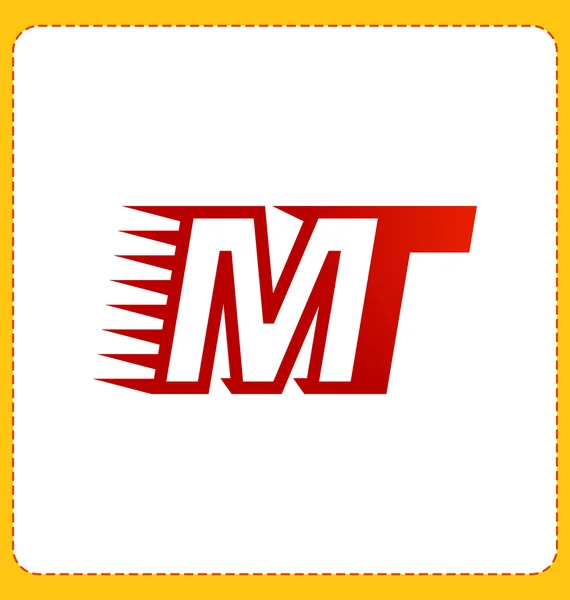 Модем мінімалістичний початковий логотип MT — стоковий вектор
