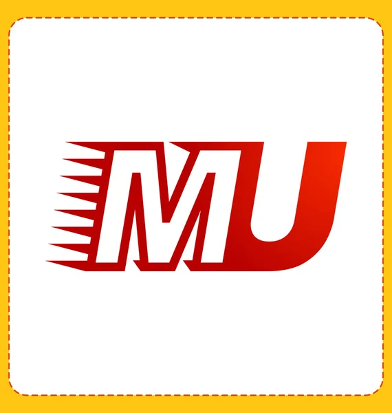 Мінімалістичний початковий логотип MU — стоковий вектор