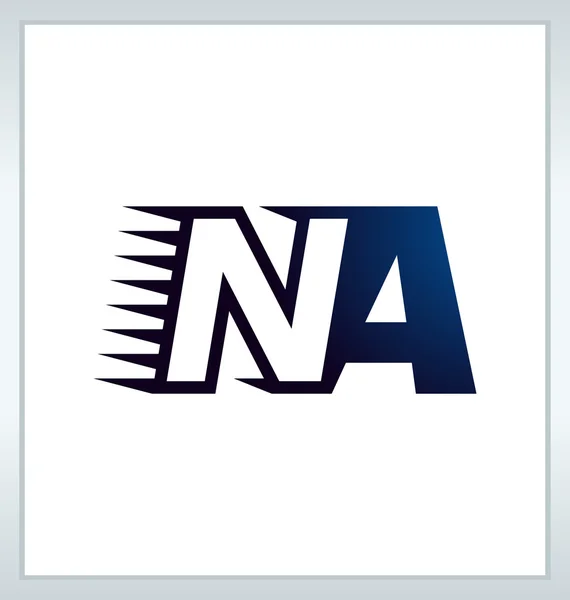 Moderm minimal första logo Na — Stock vektor
