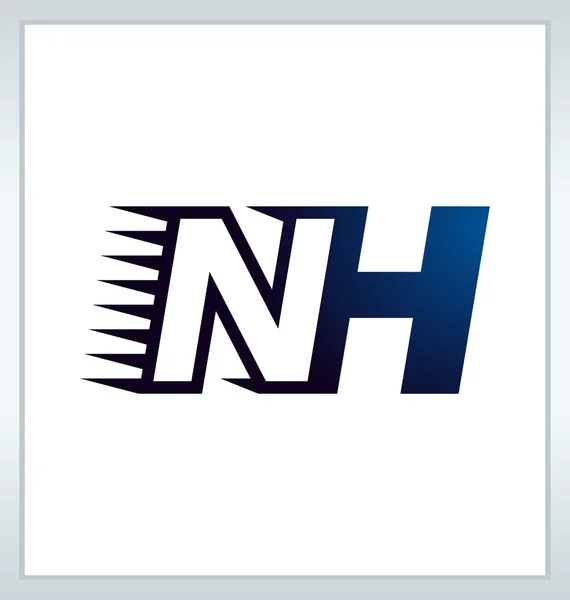 Logo awal NH moderm minimalis - Stok Vektor