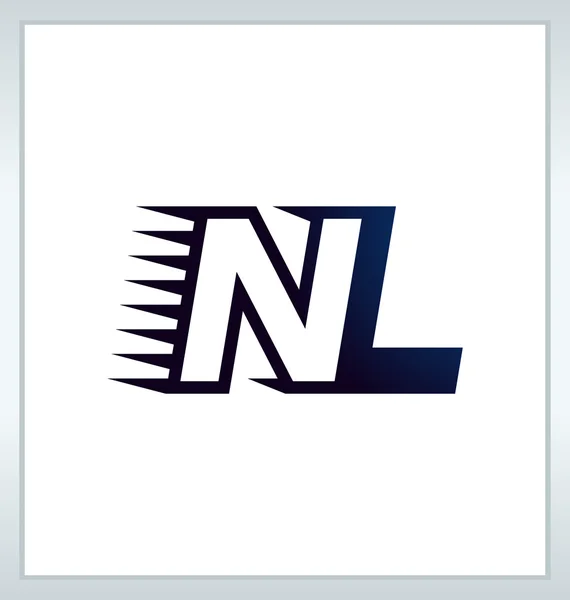 Logo iniziale moderm minimalis NL — Vettoriale Stock