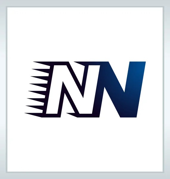 Logo iniziale moderm minimalis NN — Vettoriale Stock