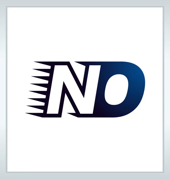 Мінімалістичний початковий логотип модема NO — стоковий вектор
