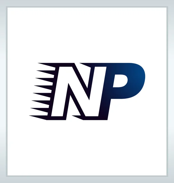 Logo iniziale moderm minimalis NP — Vettoriale Stock