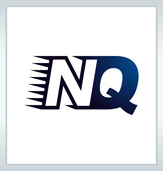 Logo awal NQ moderm minimalis - Stok Vektor