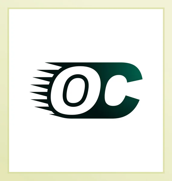 Prima minimalis eerste logo Oc — Stockvector