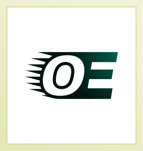 Moderm minimalis logotipo inicial OE —  Vetores de Stock